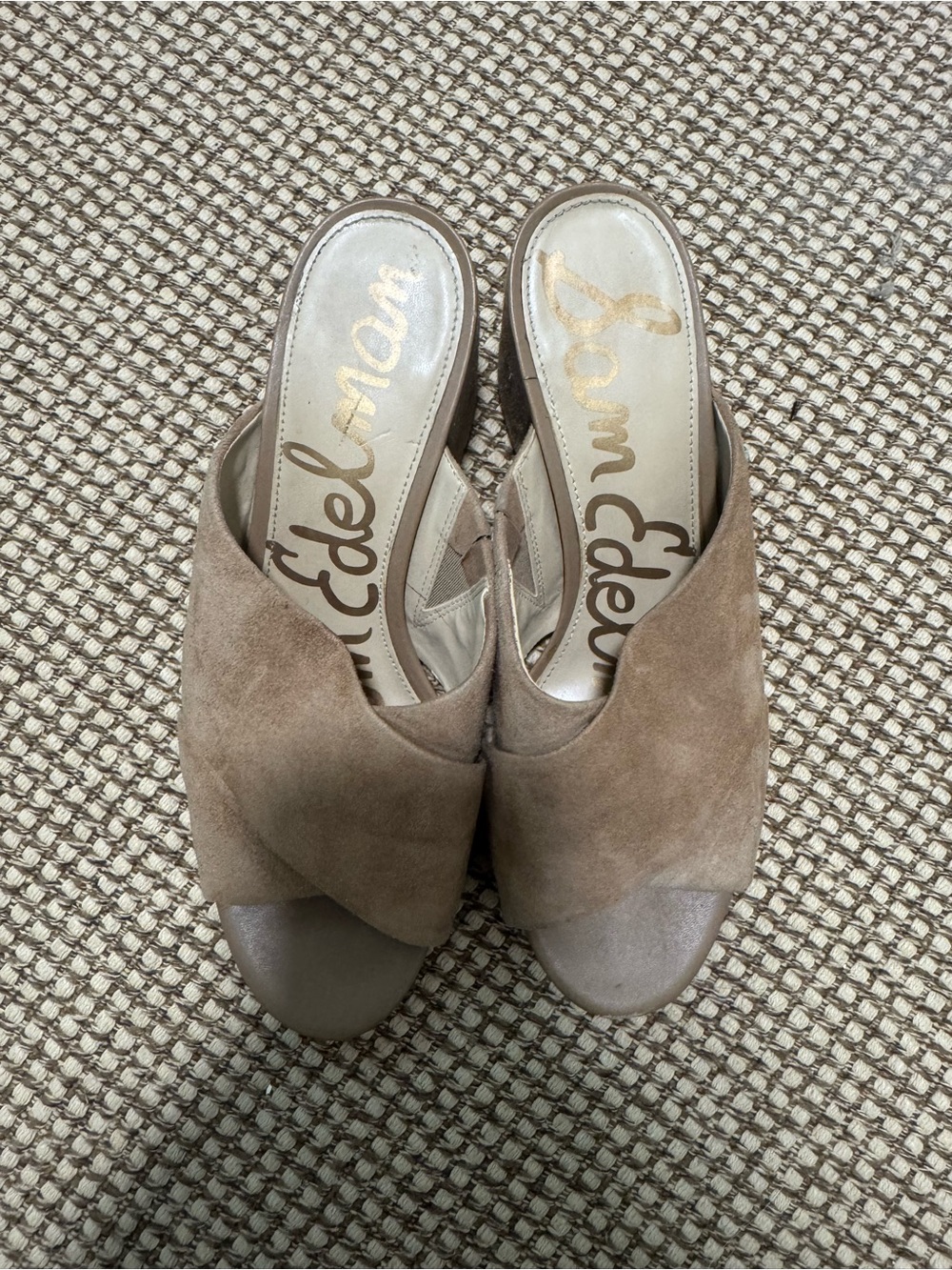 Sam Edelman Suede Peep-Toe Mule